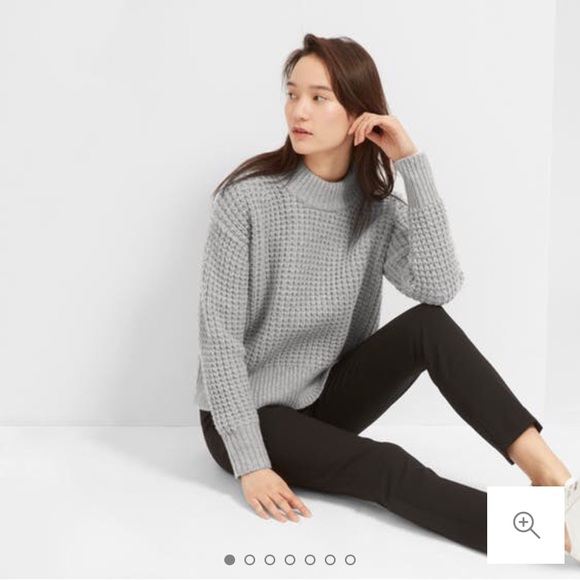 Everlane Sweaters - Everlane Wool Cashmere Waffle Square Crew Sweater